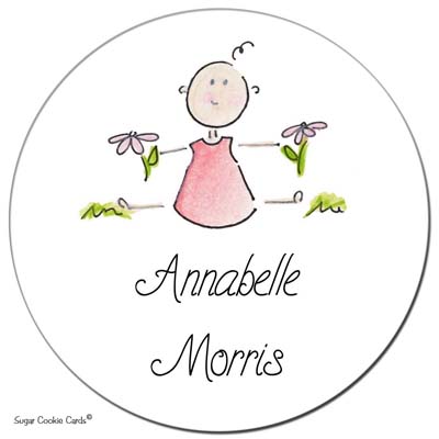 Sugar Cookie Gift Stickers - Baby Girl